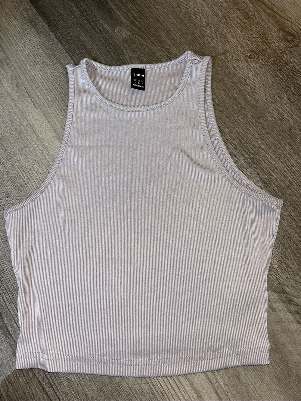 SHEIN Ribbed Crop Tank